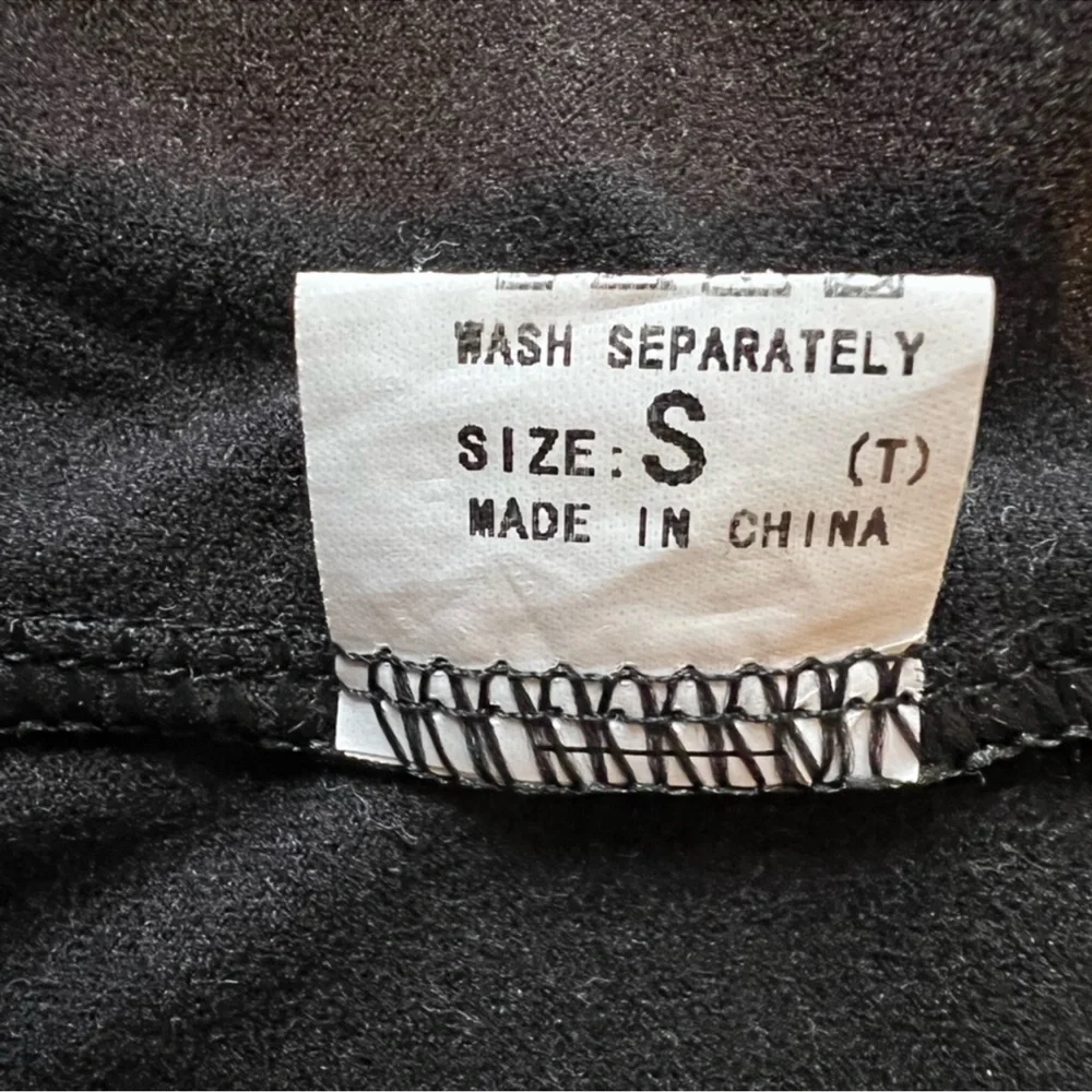 Black turtleneck dress fitted bodycon knee length stretch dress long sleeve SZ S - Picture 8 of 9